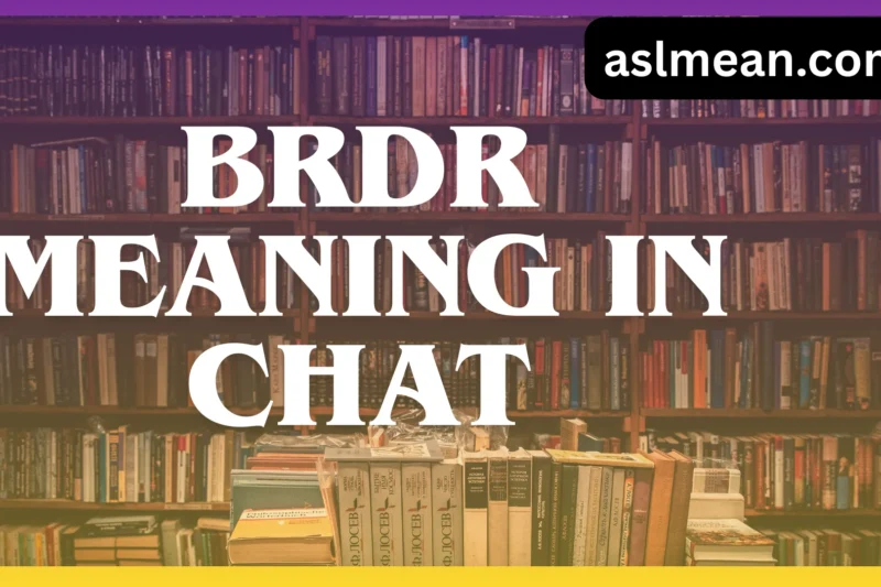 BRDR Meaning in Chat: Slang Definition, Origin, and Modern Use