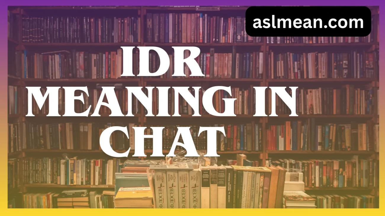 idr meaning in chat