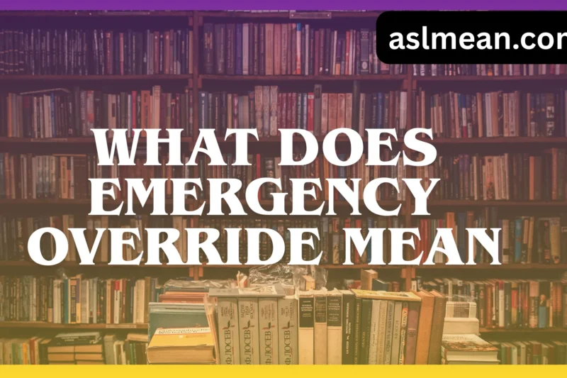 What Does Emergency Override Mean? A Clear, Real-World Guide