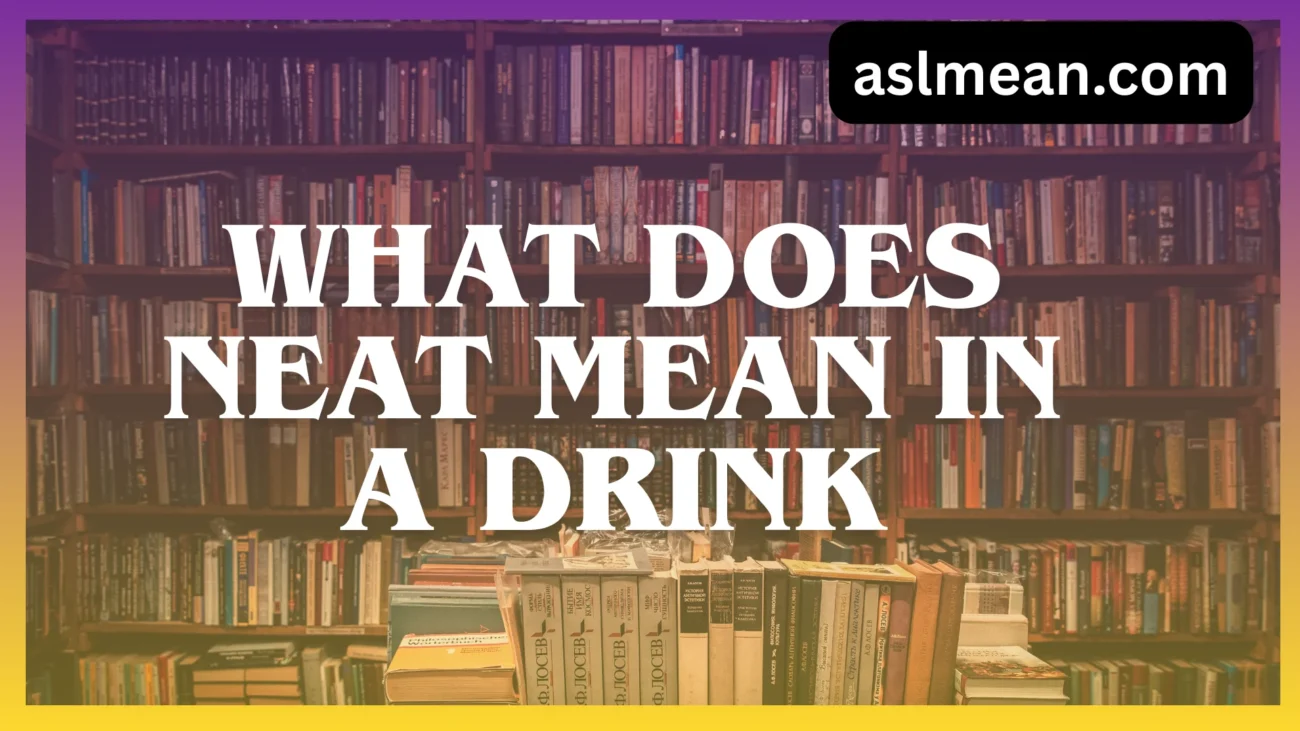 what does neat mean in a drink