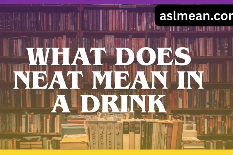 What Does Neat Mean in a Drink? Simple Meaning with Real Examples