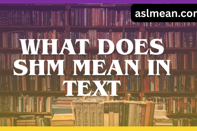 What Does SHM Mean in Text? Complete Meaning, Usage, and Examples