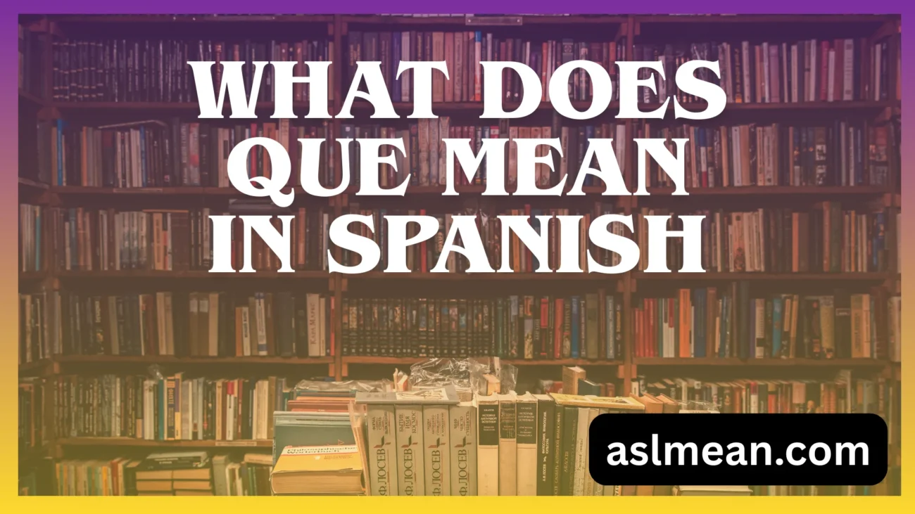 what does que mean in spanish